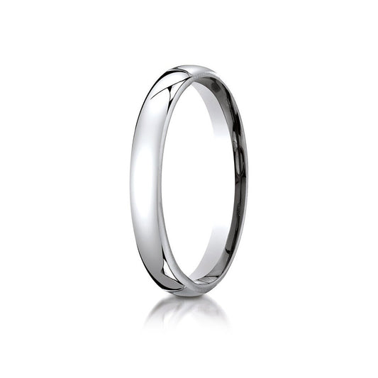 14K White Gold 3.5mm  European Comfort-Fit
