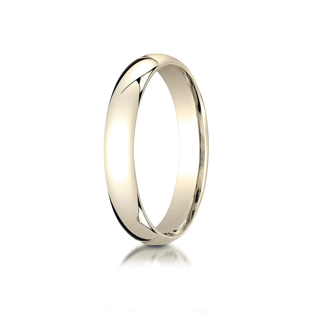 14K Yellow Gold 4mm Slightly Domed Standard Comfort-Fit Wedding Band