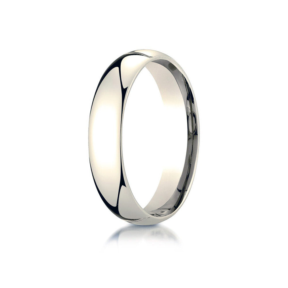 14K Yellow Gold 5mm Slightly Domed Standard Comfort-Fit Wedding Band
