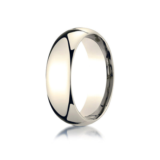 10K Yellow Gold 7mm Slightly Domed Standard Comfort-Fit Wedding Band