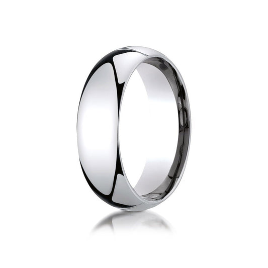 Palladium 7mm Slightly Domed Standard Comfort-Fit Wedding Band