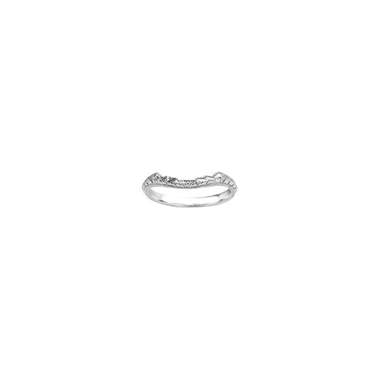 Platinum Diamond Cut Wedding Band