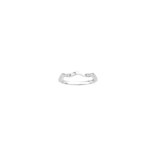14k White Gold 0.09ct Diamond Wedding Band