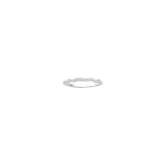 14k White Gold 0.16ct Diamond Wedding Band