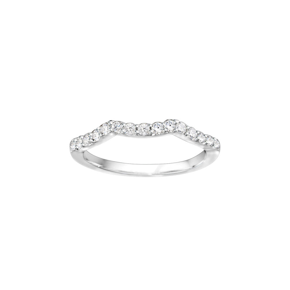 14k White Gold 0.38ct Diamond Wedding Band