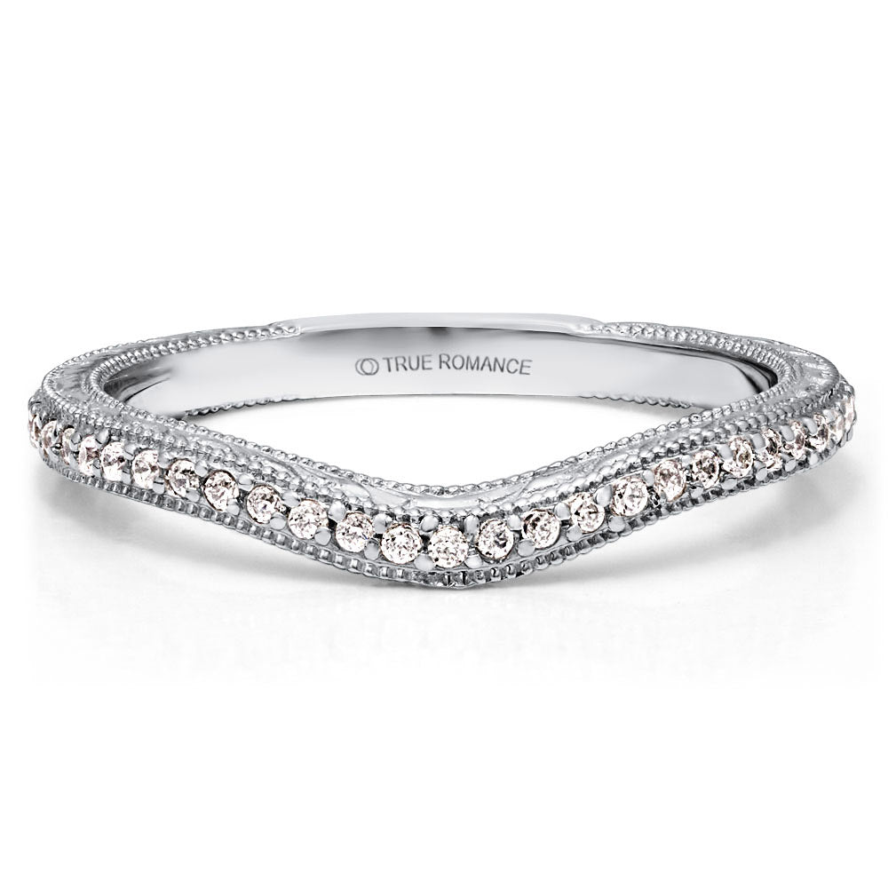 14k White Gold 0.14ct Diamond Wedding Band