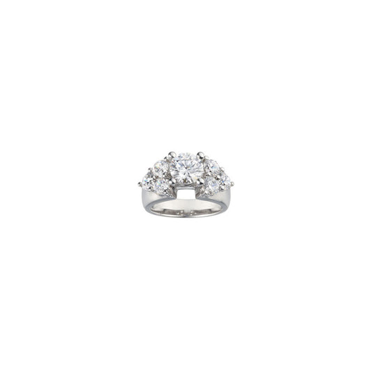 14k White Gold 0.24ct Diamond Semi Mount Engagement Ring
