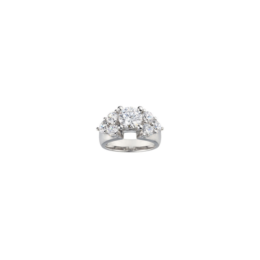 Platinum 0.24ct Diamond Semi Mount Engagement Ring