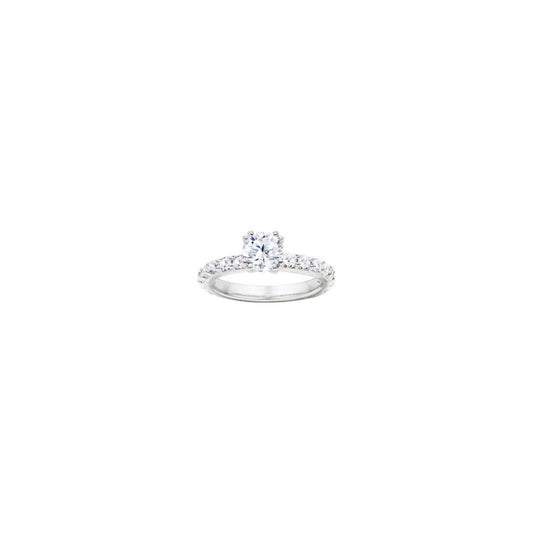 14k White 0.48ct Diamond Classic Semi Mount Engagement Ring