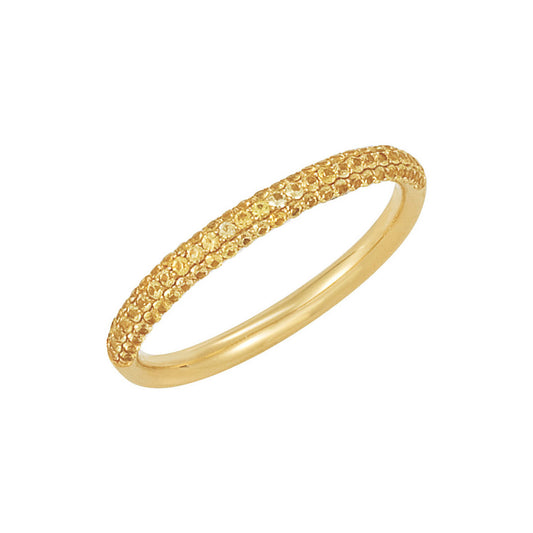 14k Yellow Gold Yellow Sapphire Stackable Ring