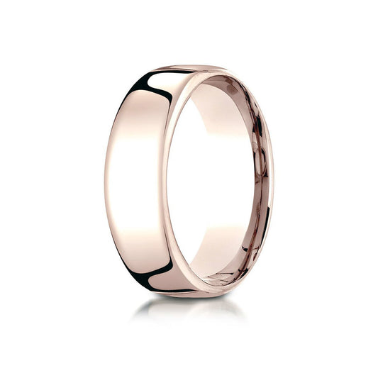 14K Rose Gold 7.5mm  European Comfort-Fit