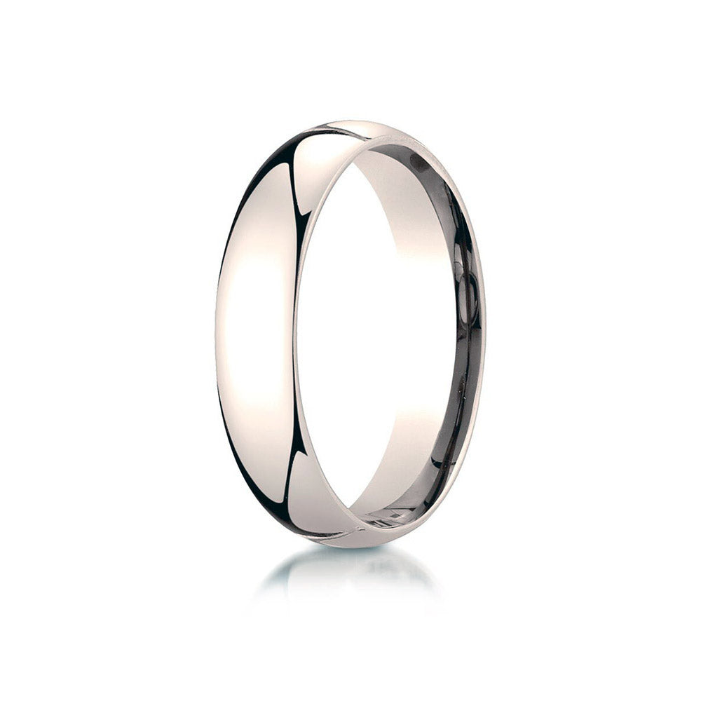 14K Rose Gold 5mm Slightly Domed Standard Comfort-Fit Wedding Band