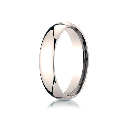 14K Rose Gold 5mm Slightly Domed Standard Comfort-Fit Wedding Band