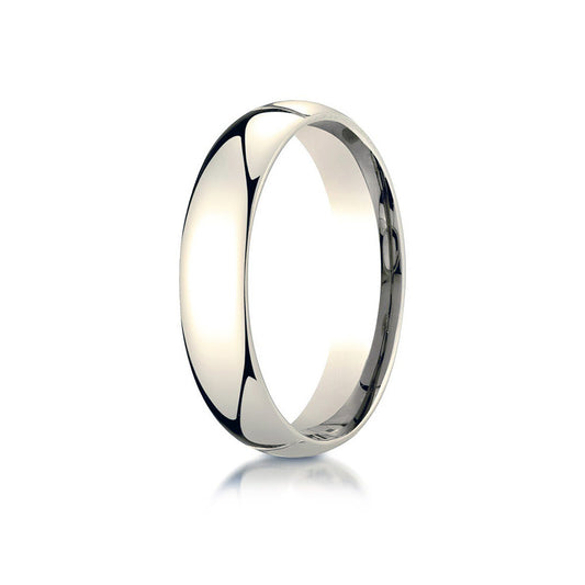 18K Yellow Gold 5mm Slightly Domed Standard Comfort-Fit Wedding Band