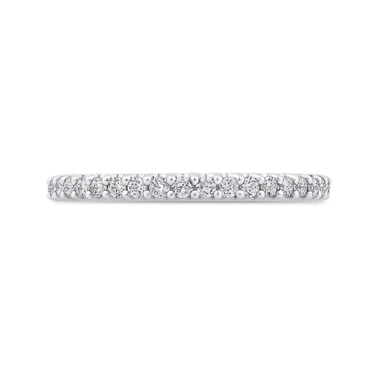 Shah Luxury 14K White Gold Half-Eternity Diamond Wedding Band