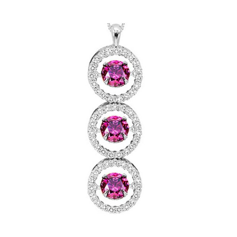 Gems One 14KT White Gold & Diamond Rhythm Of Love Neckwear Pendant  - 2 ctw