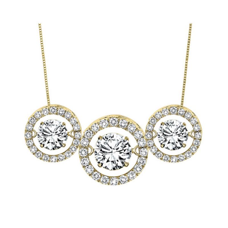 Gems One 14KT Yellow Gold & Diamond Rhythm Of Love Neckwear Pendant  - 1 ctw