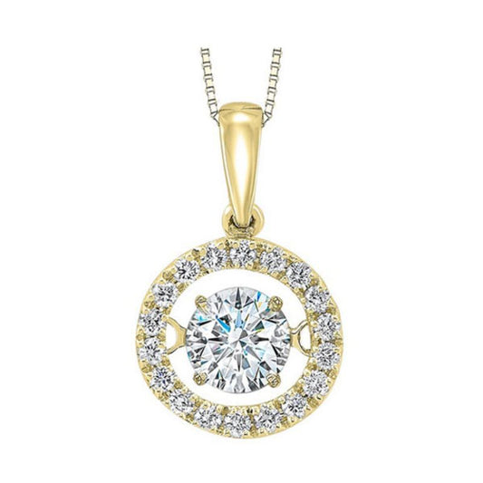 Gems One 14KT Yellow Gold & Diamond Rhythm Of Love Neckwear Pendant   - 1 ctw