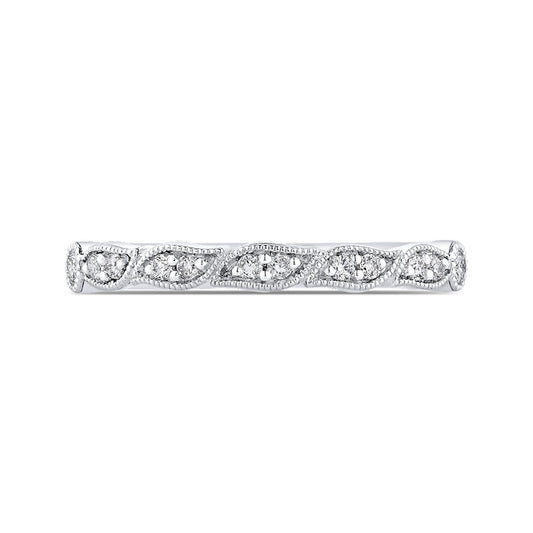 Shah Luxury Half-Eternity Wedding Band In Round Diamond 14K White Gold