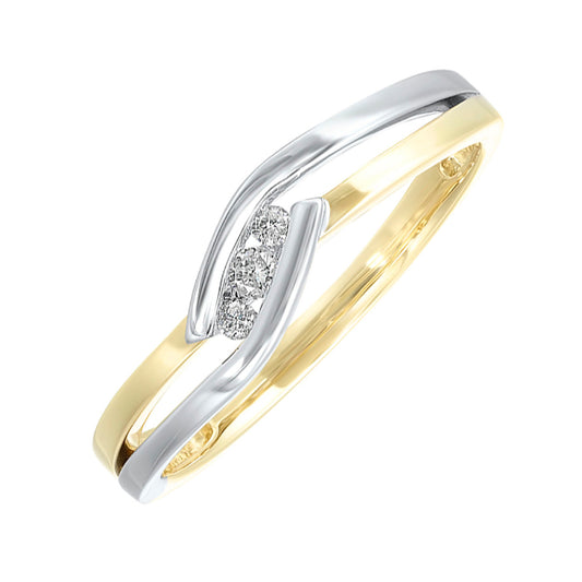 Gems One 10Kt White Yellow Gold Diamond (1/20 Ctw) Ring
