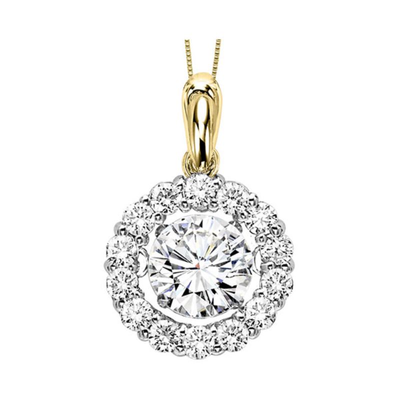 Gems One 14KT Yellow Gold & Diamond Rhythm Of Love Neckwear Pendant  - 2-1/2 ctw