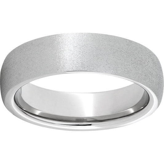 Serinium Domed Band with Stone Finish