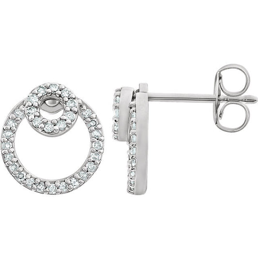 Stuller 14k White Gold Diamond Circle Earrings
