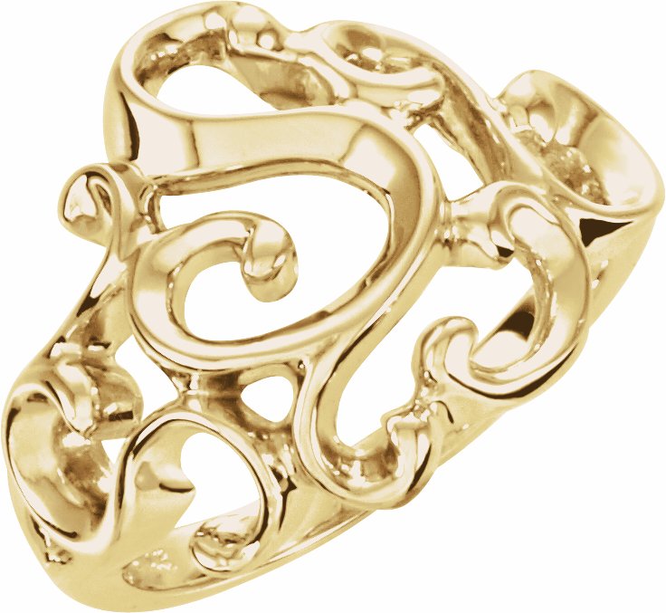 14K Yellow Metal Fashion Ring