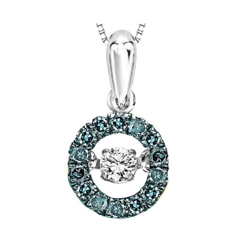 Gems One 14KT White Gold & Diamond Rhythm Of Love Neckwear Pendant  - 1/4 ctw