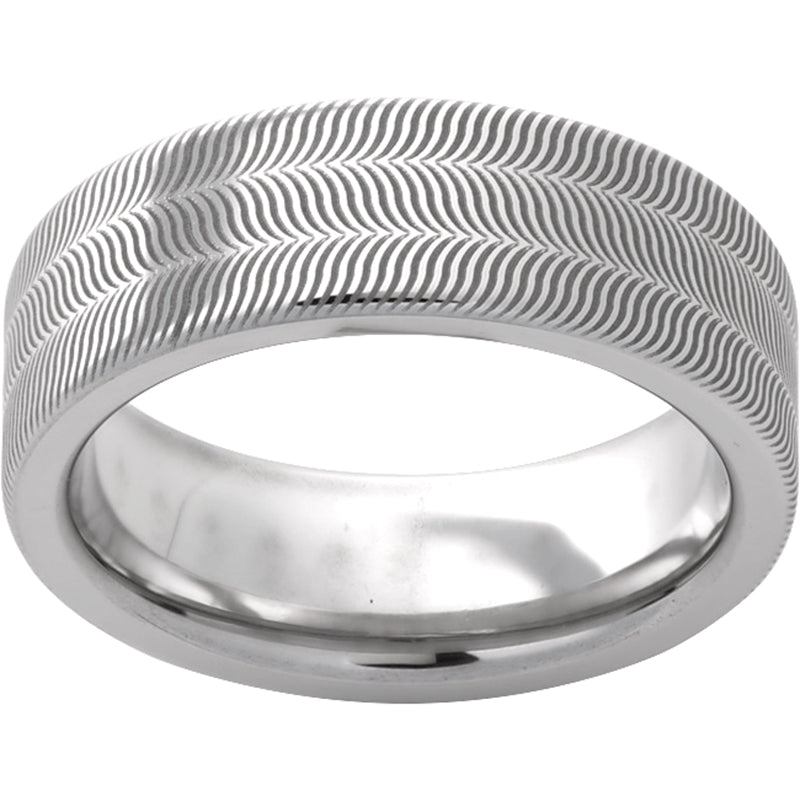 Serinium Pipe Cut Band with Illusion Laser Engraving