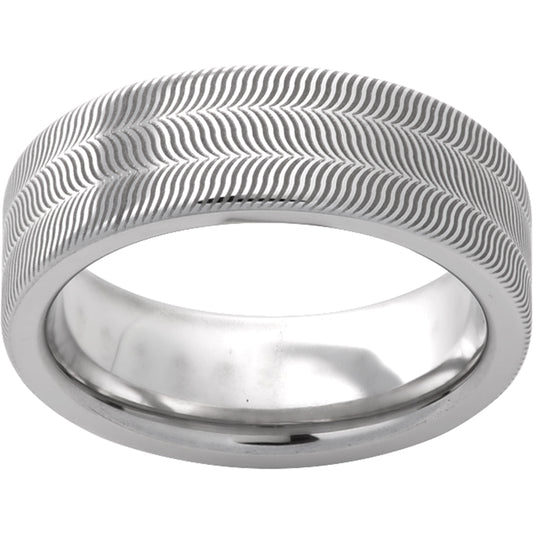 Serinium Pipe Cut Band with Illusion Laser Engraving