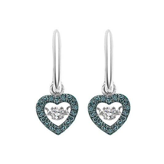 Gems One 10KT White Gold & Diamond Rhythm Of Love Fashion Earrings  - 1/5 ctw