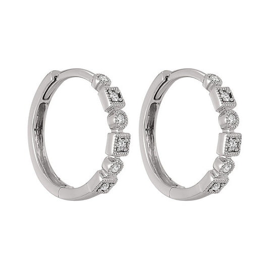 Gems One 14Kt White Gold Diamond (1/8Ctw) Earring