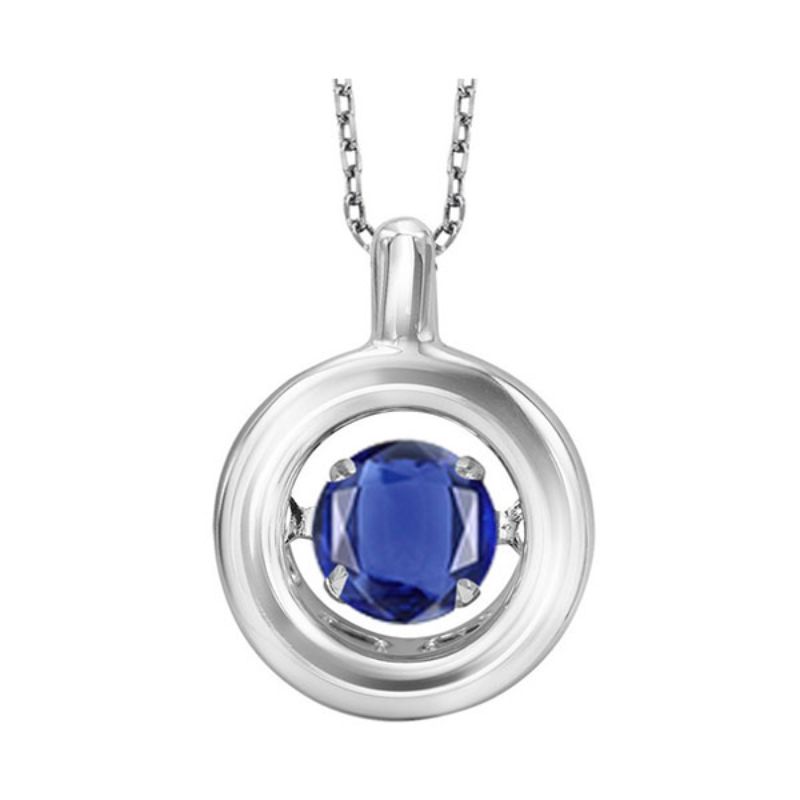 Gems One Silver (SLV 995) Diamond Rhythm Of Love Neckwear Pendant - 1/4 cts