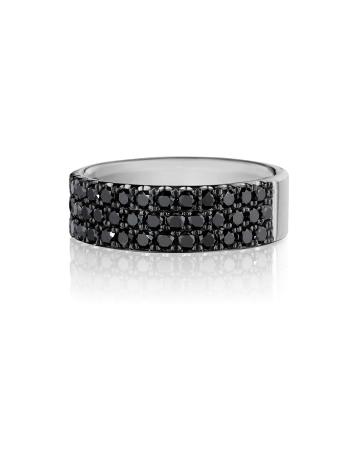 Henri Daussi 7mm Men's Wedding Band MB7 14k Gold White 2.00 Ctw.