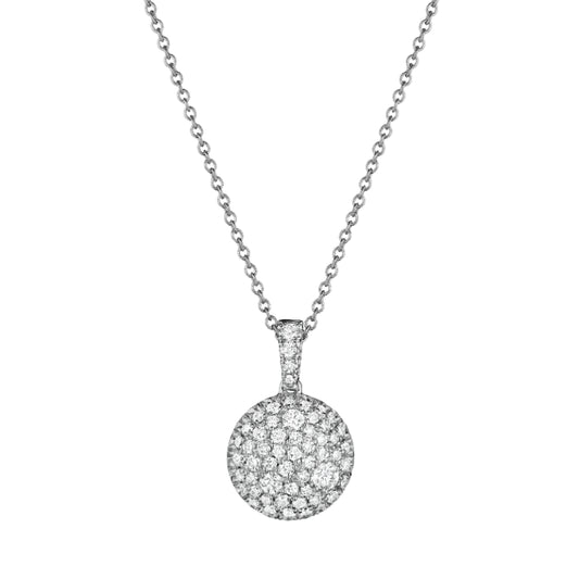 Henri Daussi 14k White Gold Diamond Pendant