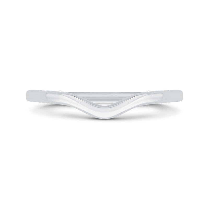 Shah Luxury 14K White Gold Plain Wedding Band
