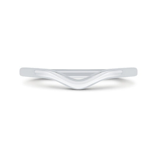 Shah Luxury 14K White Gold Plain Wedding Band