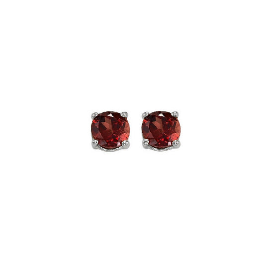 Gems One 14Kt White Gold Garnet (1/2 Ctw) Earring
