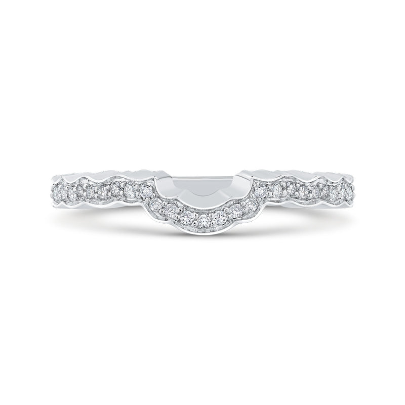 Shah Luxury Round Diamond Wedding Band In 14K White Gold