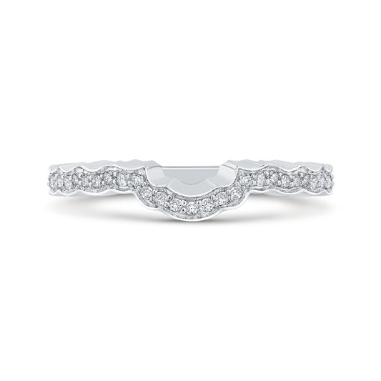 Shah Luxury Round Diamond Wedding Band In 14K White Gold