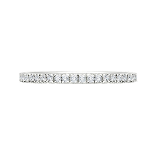 Shah Luxury Round Diamond Half-Eternity Wedding Band In 14K Two-Tone Gold