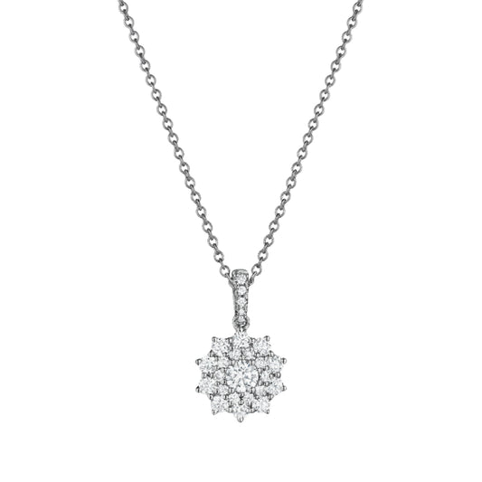 Henri Daussi White Platinum Diamond Pendant