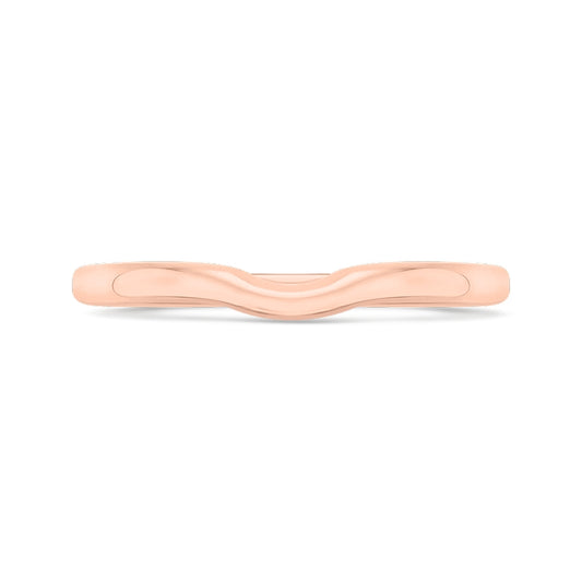 Shah Luxury 14K Rose Gold Diamond Wedding Band