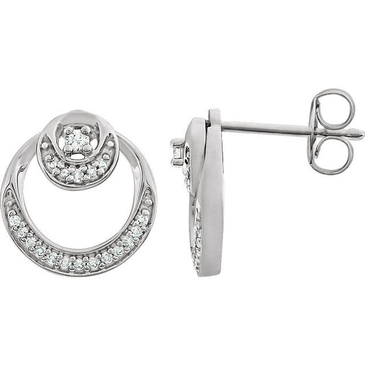 Stuller 14k White Gold Diamond Circle Earrings