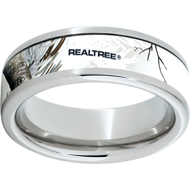 Serinium Pipe Cut Band with Realtree AP Snow Inlay