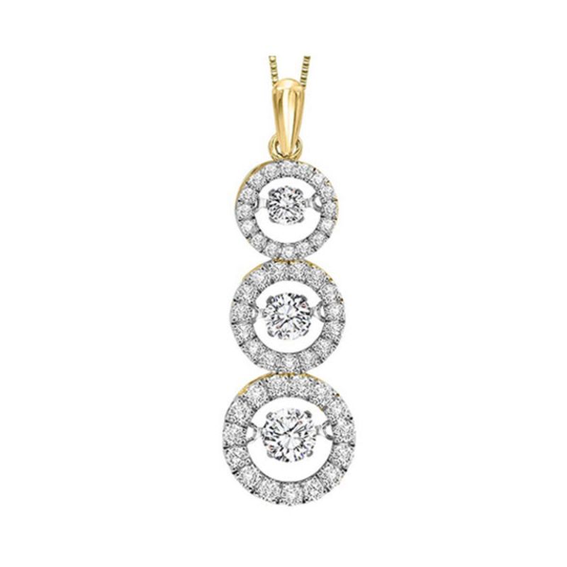 Gems One 14KT Yellow Gold & Diamond Rhythm Of Love Neckwear Pendant  - 2-1/4 ctw