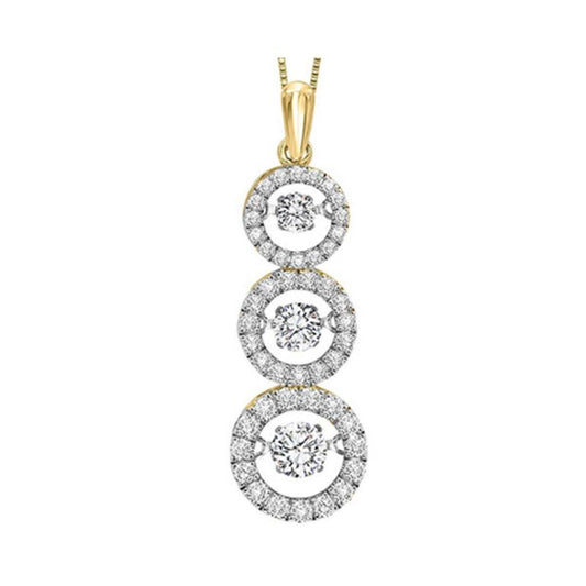 Gems One 14KT Yellow Gold & Diamond Rhythm Of Love Neckwear Pendant  - 2-1/4 ctw
