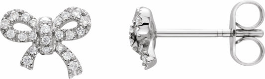 14K White 1/5 CTW Diamond Earrings