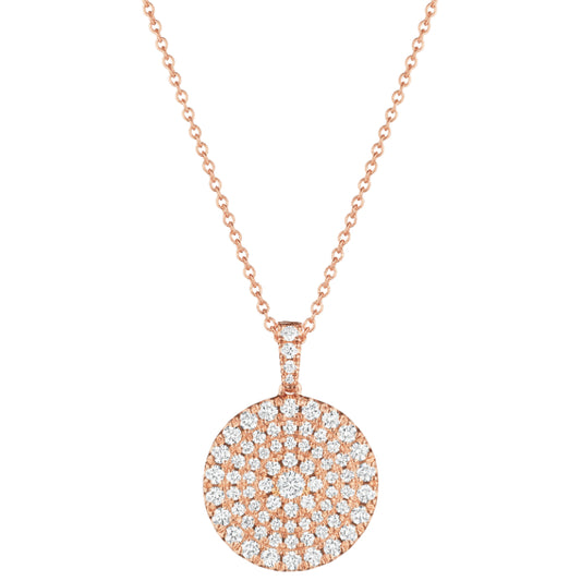 Henri Daussi 18k Rose Gold Diamond Pendant